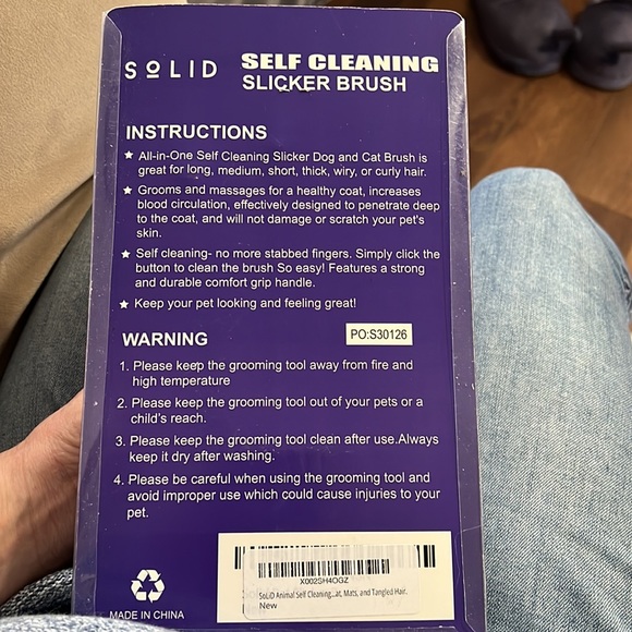 NWT Pet dog cat brush Solid Self Cleaning Slicker Pet Brush - Picture 9 of 9